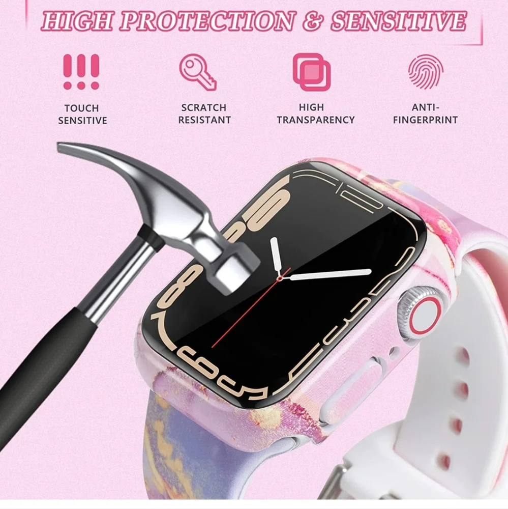 2in1 Band Compatible with Apple Watch Band 41mm Soft Strap series7